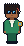Pixel lawyer with glasses and a magnifying glass