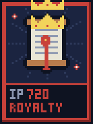 The Crown Charter: royalty card, Item Power 720